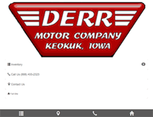 Tablet Screenshot of derrmotorco.com